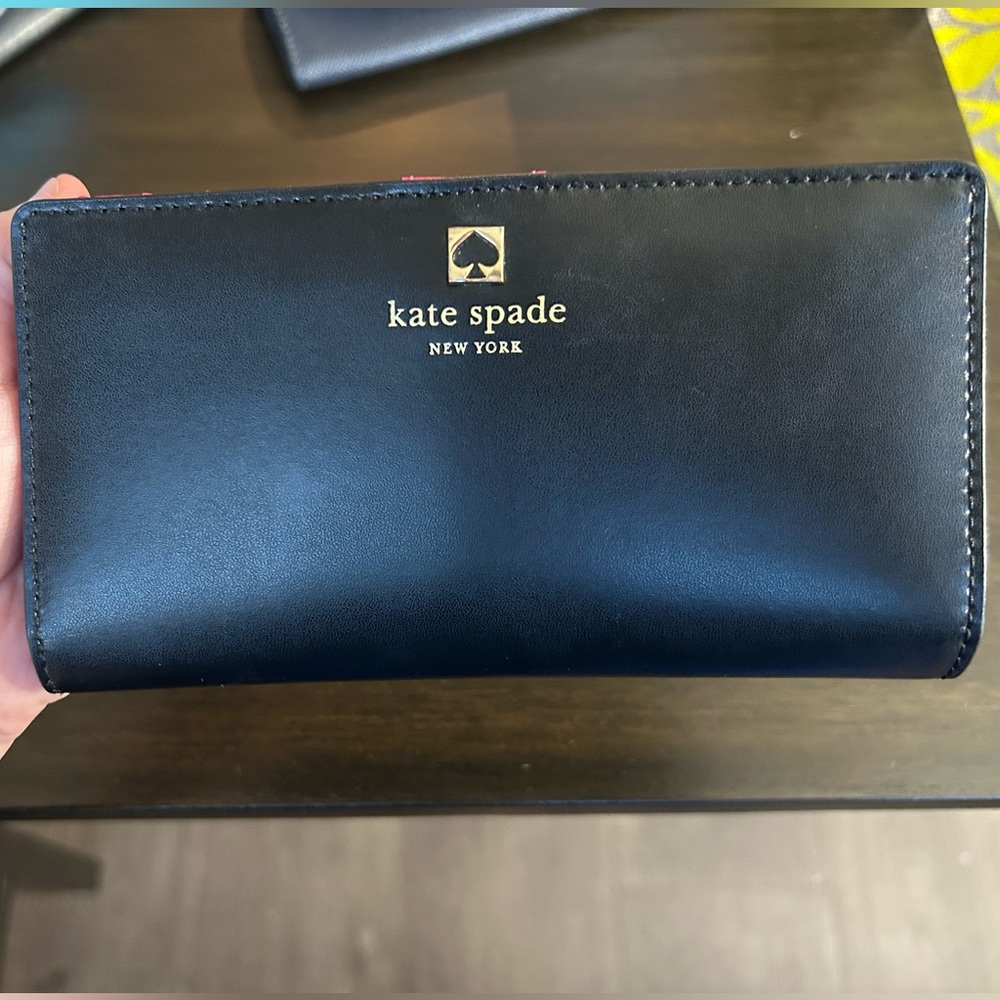Kate Spade Black and Hot Pink Wallet